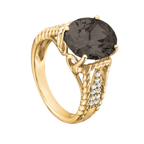 Oval Gemstone Fashion Ring · 0.20 ct tw