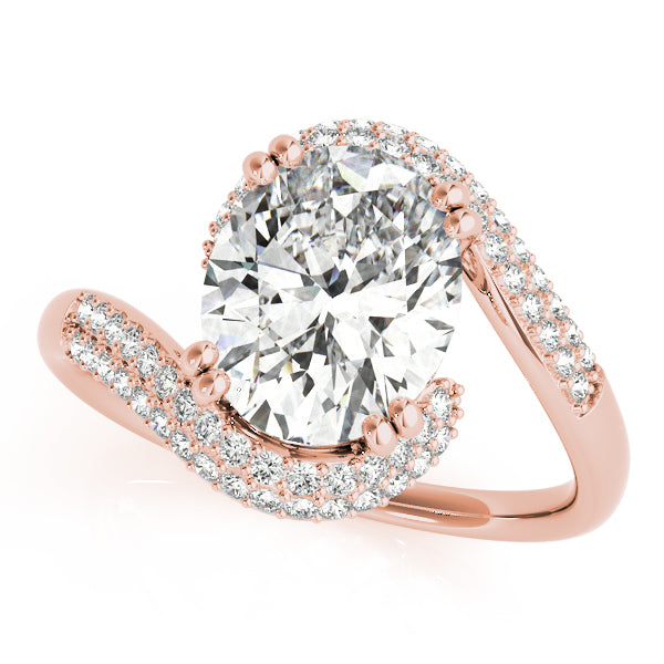 Oval 12x10 Diamond Engagement Ring · 0.28 ct tw