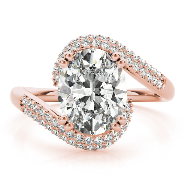 Oval 12x10 Diamond Engagement Ring · 0.28 ct tw