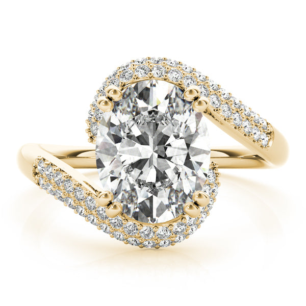 Oval 12x10 Diamond Engagement Ring · 0.28 ct tw
