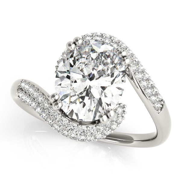 Oval 12x10 Diamond Engagement Ring · 0.28 ct tw