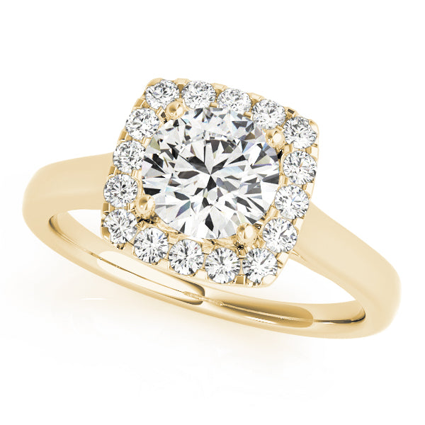 Round Halo Diamond Engagement Ring · 1.24 ct tw