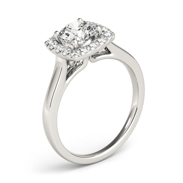 Round Halo Diamond Engagement Ring · 1.24 ct tw