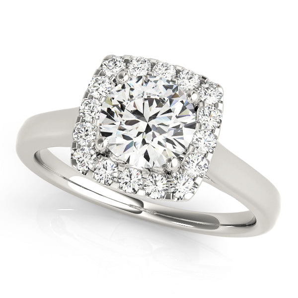 Round Halo Diamond Engagement Ring · 1.24 ct tw