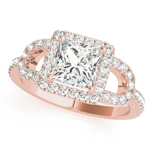 Square Halo & Cushion Diamond Engagement Ring · 1.78 ct tw