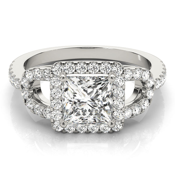 Square Halo & Cushion Diamond Engagement Ring · 1.78 ct tw