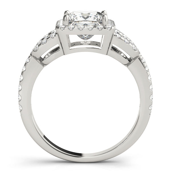 Square Halo & Cushion Diamond Engagement Ring · 1.78 ct tw