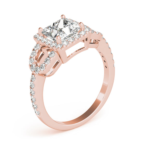Square Halo & Cushion Diamond Engagement Ring · 1.78 ct tw