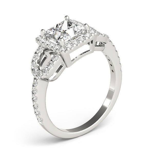 Square Halo & Cushion Diamond Engagement Ring · 1.78 ct tw