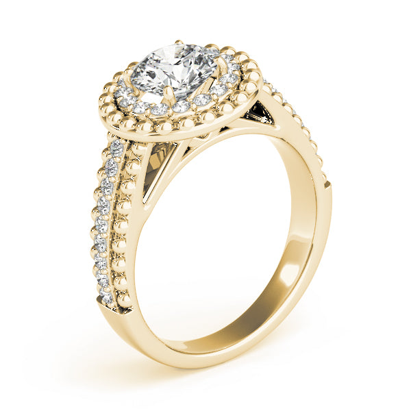 Round Halo Diamond Engagement Ring · 1.19 ct tw