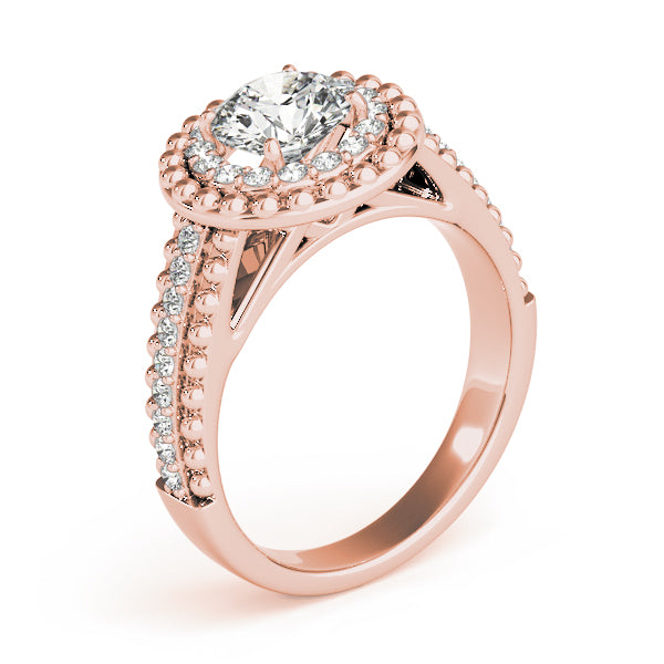 Round Halo Diamond Engagement Ring · 1.19 ct tw