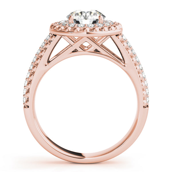 Round Halo Diamond Engagement Ring · 1.19 ct tw