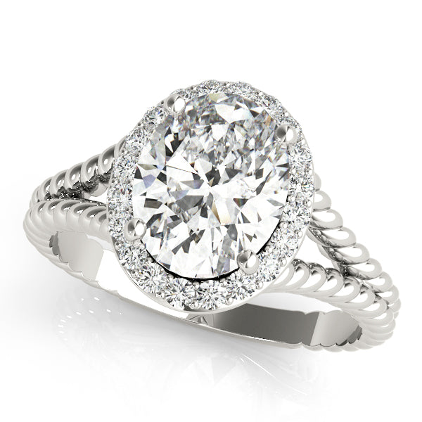 Oval Gemstone Engagement Ring · 0.22 ct tw