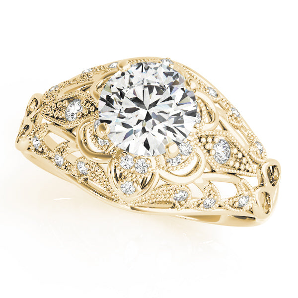 Round Halo Diamond Engagement Ring · 0.19 ct tw