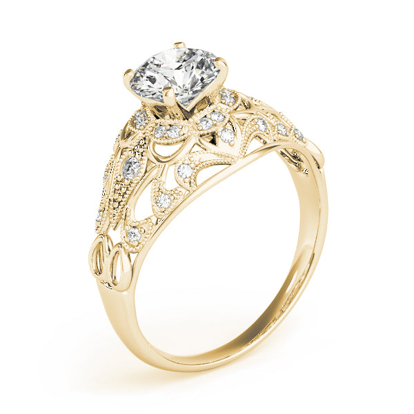 Round Halo Diamond Engagement Ring · 0.19 ct tw