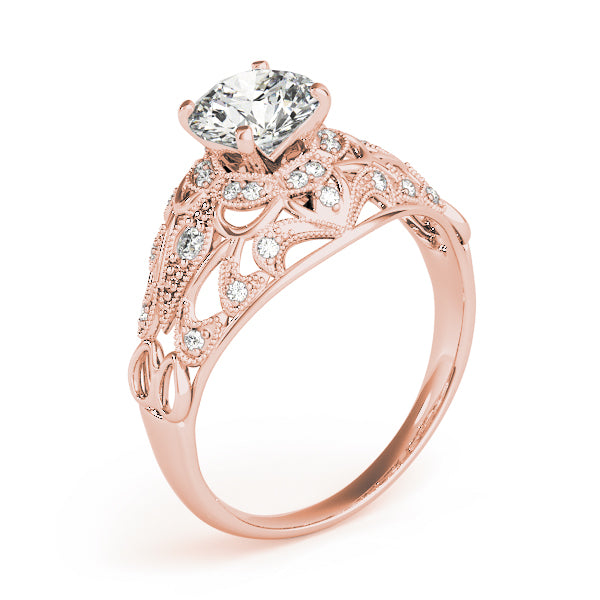 Round Halo Diamond Engagement Ring · 0.19 ct tw