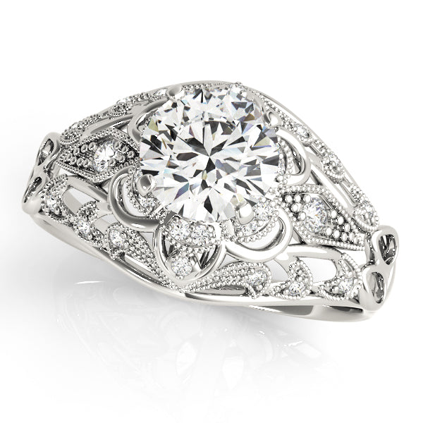 Round Halo Diamond Engagement Ring · 0.19 ct tw