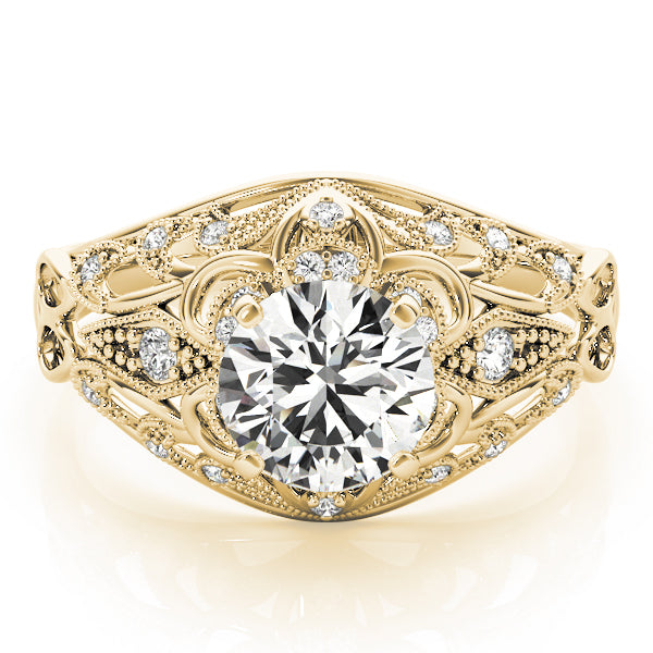 Round Halo Diamond Engagement Ring · 0.19 ct tw