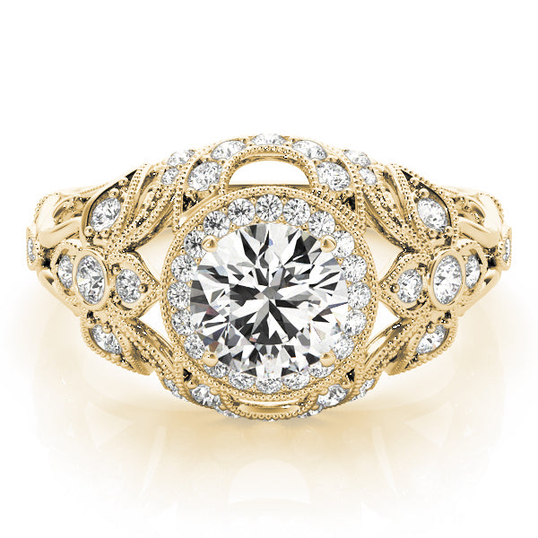 Round Halo Diamond Engagement Ring · 1.21 ct tw