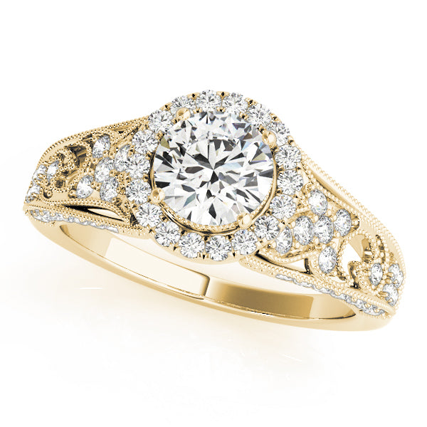 Round Halo Diamond Engagement Ring · 1.21 ct tw