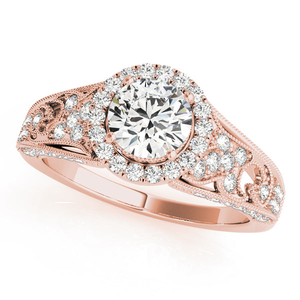 Round Halo Diamond Engagement Ring · 1.21 ct tw