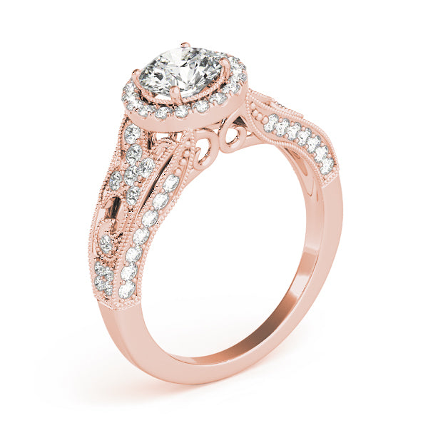 Round Halo Diamond Engagement Ring · 1.21 ct tw