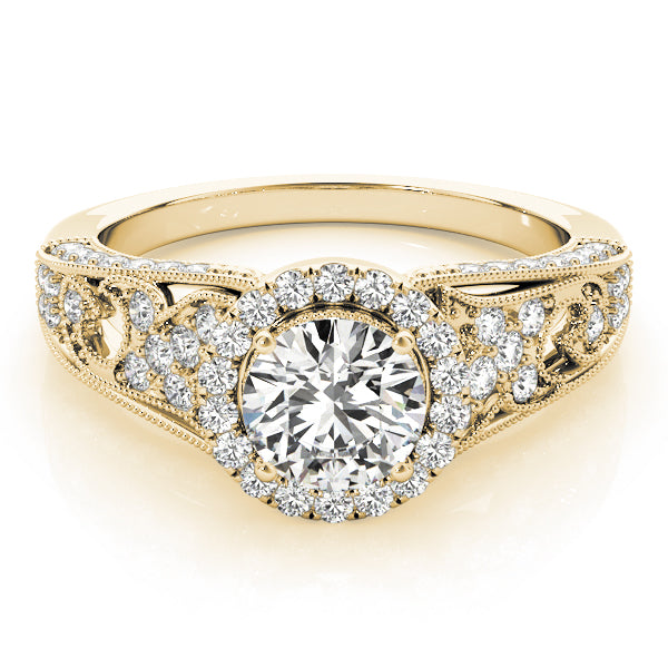 Round Halo Diamond Engagement Ring · 1.21 ct tw