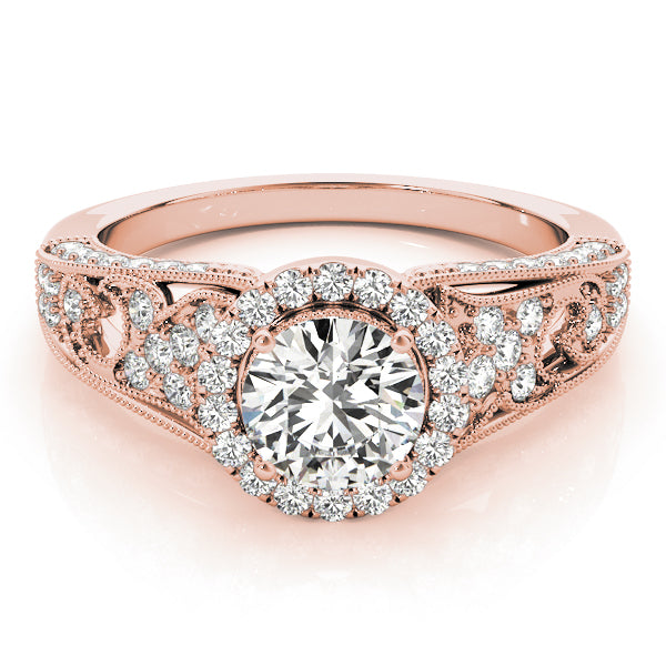 Round Halo Diamond Engagement Ring · 1.21 ct tw