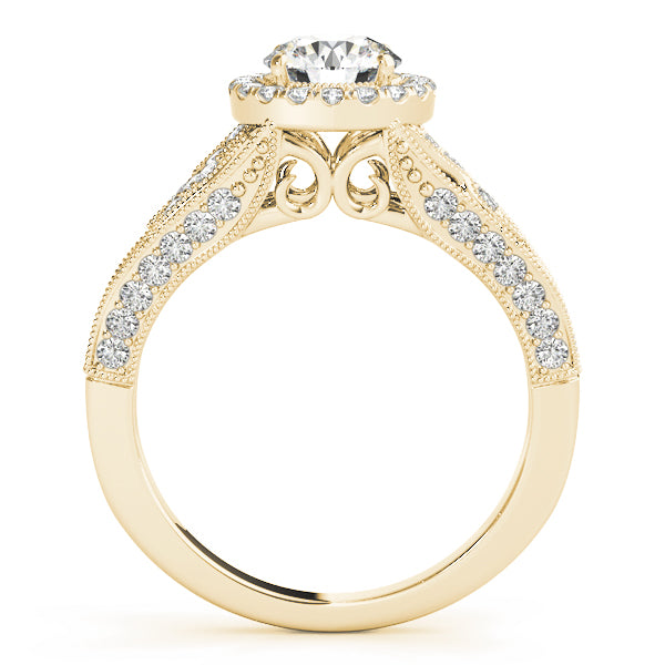 Round Halo Diamond Engagement Ring · 1.21 ct tw