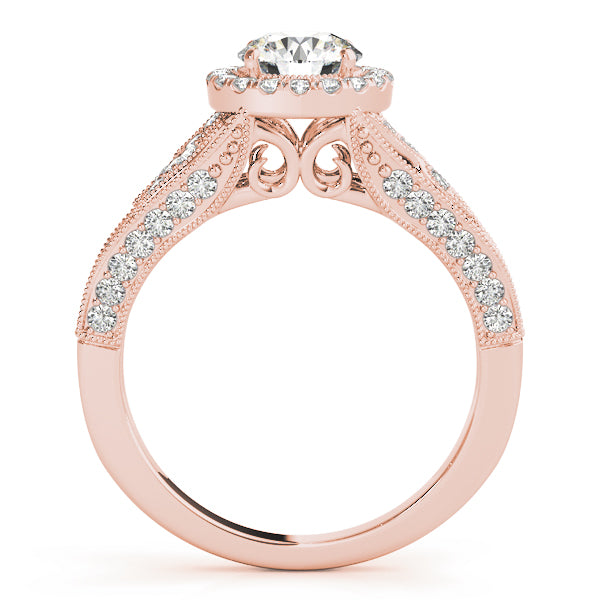 Round Halo Diamond Engagement Ring · 1.21 ct tw