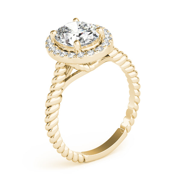 Oval Gemstone Engagement Ring · 0.17 ct tw