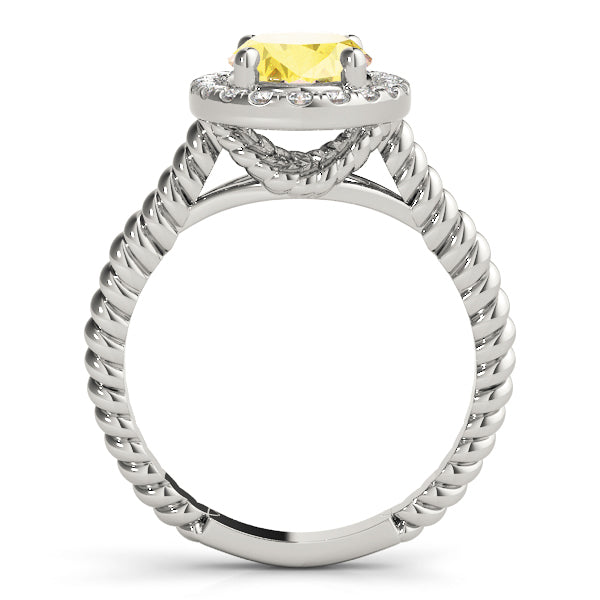 Oval Gemstone Engagement Ring · 0.17 ct tw