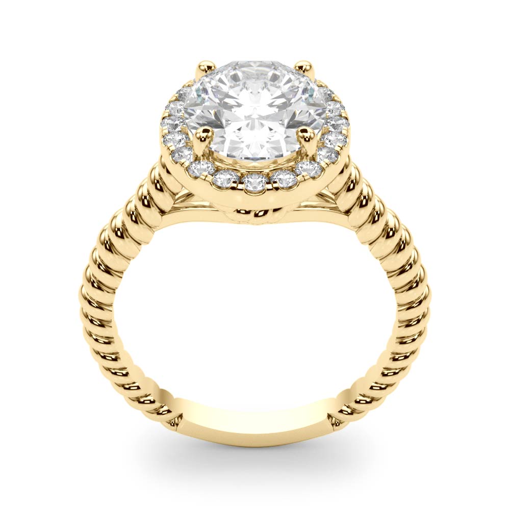 Oval Gemstone Engagement Ring · 0.17 ct tw