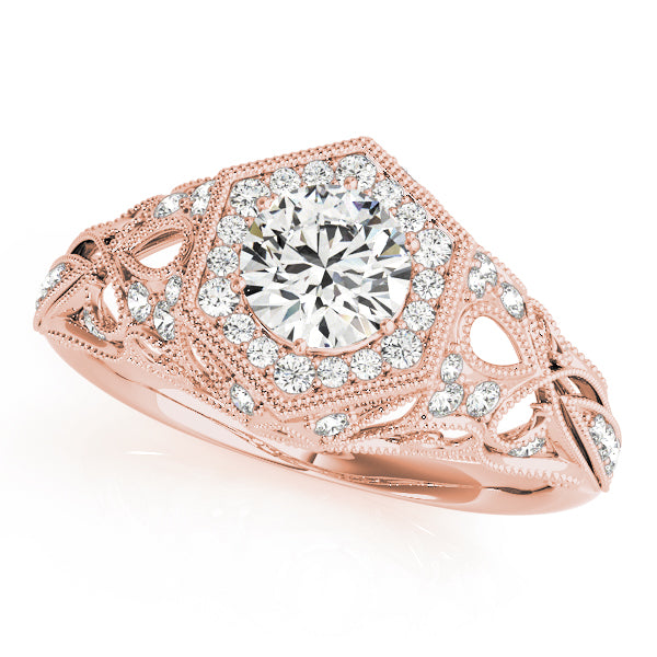 Round Antique Diamond Engagement Ring · 0.81 ct tw