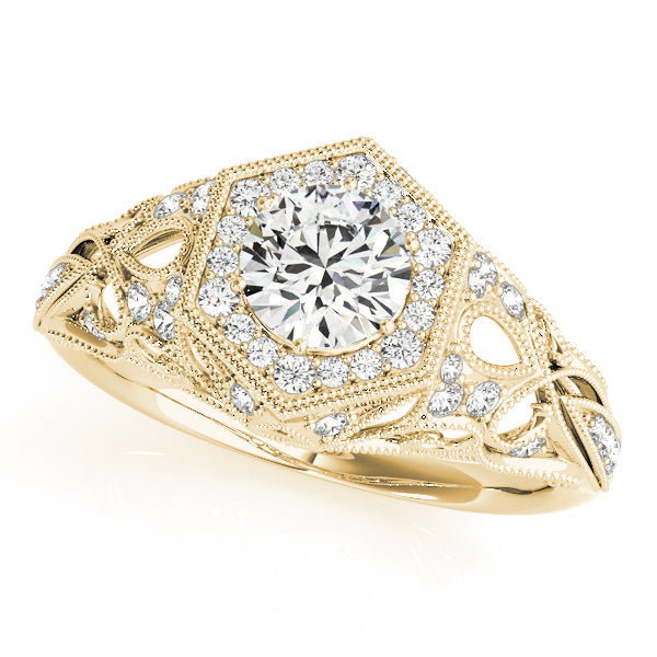 Round Antique Diamond Engagement Ring · 0.81 ct tw