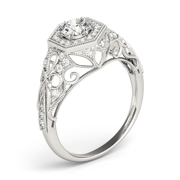 Round Antique Diamond Engagement Ring · 0.81 ct tw