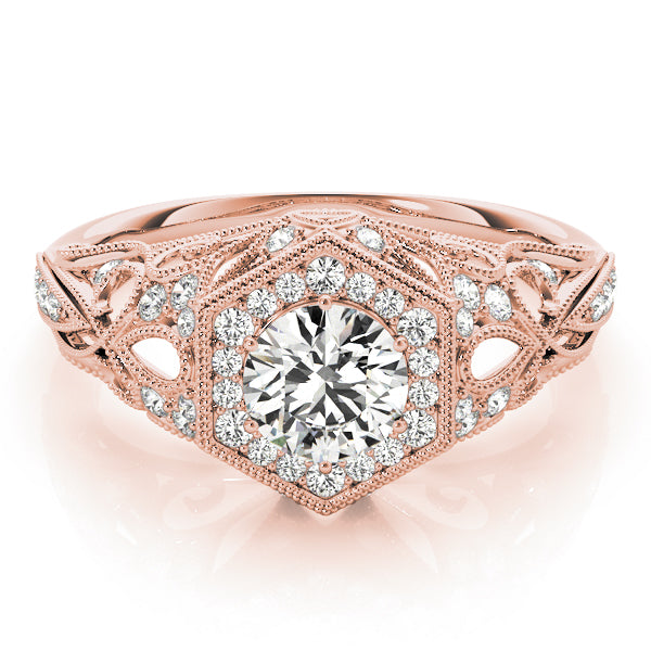 Round Halo Diamond Engagement Ring · 1.34 ct tw