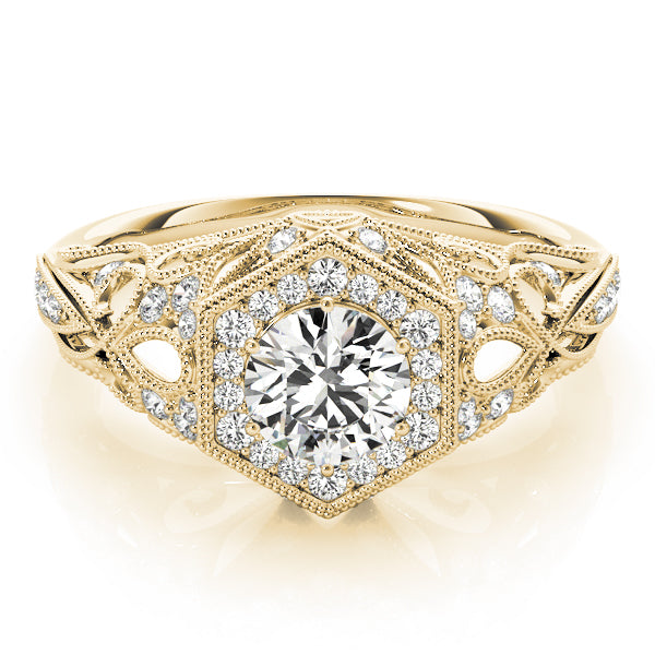 Round Antique Diamond Engagement Ring · 0.81 ct tw