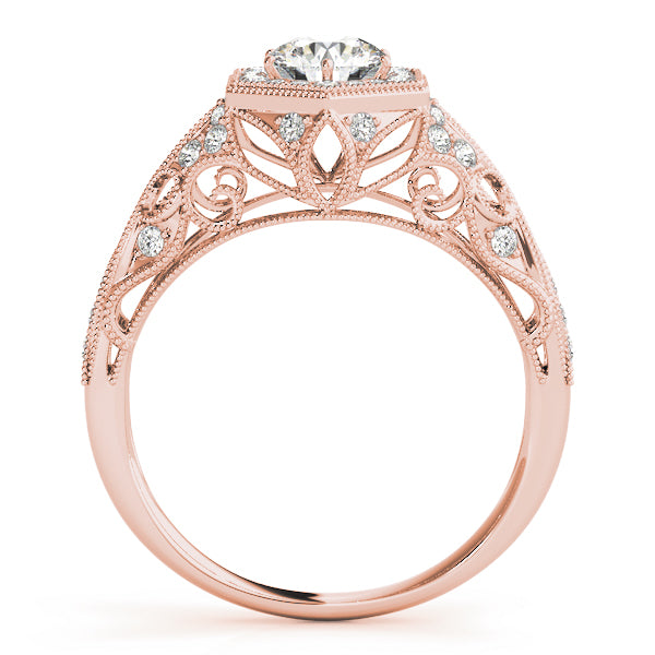 Round Halo Diamond Engagement Ring · 1.34 ct tw
