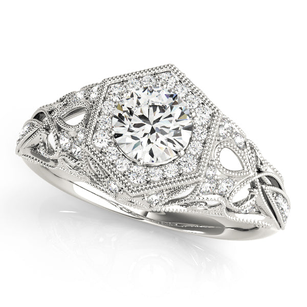 Round Antique Diamond Engagement Ring · 0.81 ct tw