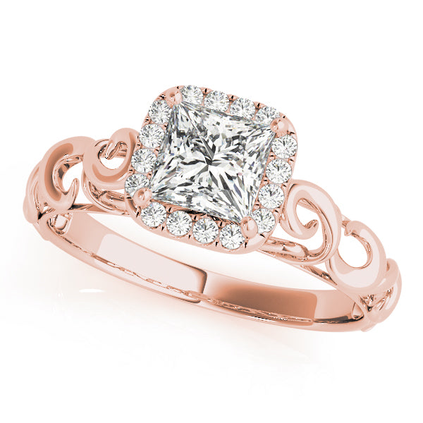 Square Diamond Solitaire Engagement Ring · 0.32 ct tw