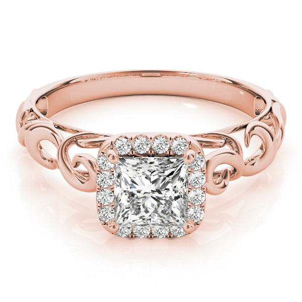 Square Diamond Solitaire Engagement Ring · 0.32 ct tw