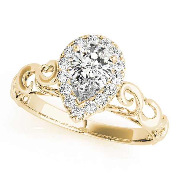 Pear Diamond Solitaire Engagement Ring · 0.15 ct tw