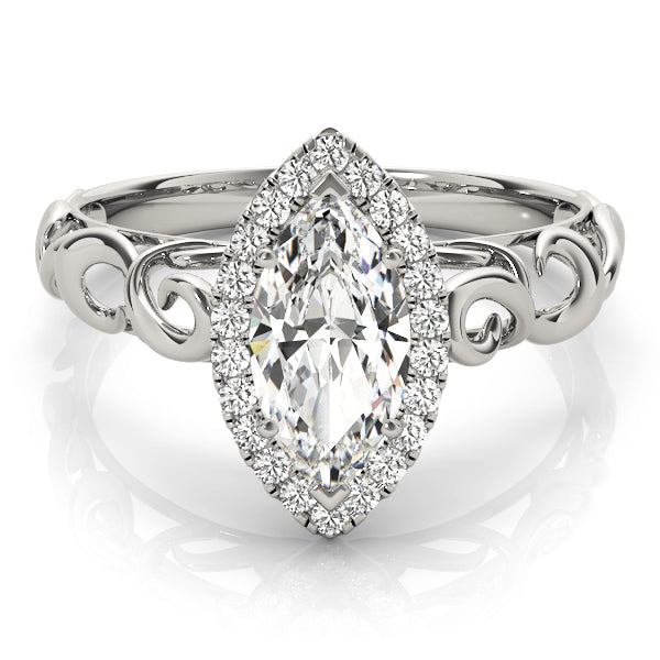 Marquise Diamond Solitaire Engagement Ring · 0.27 ct tw