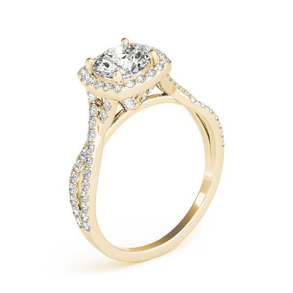 Round Halo Diamond Engagement Ring · 1.17 ct tw