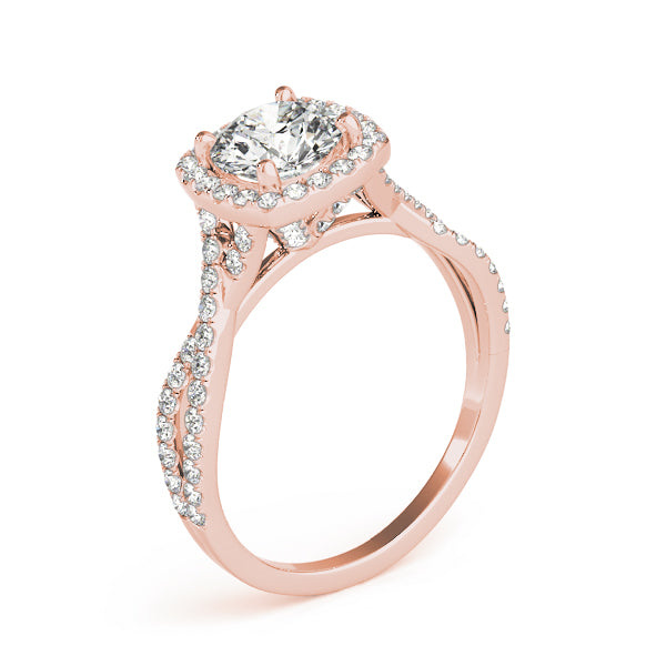 Round Halo Diamond Engagement Ring · 1.17 ct tw