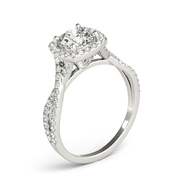 Round Halo Diamond Engagement Ring · 1.17 ct tw