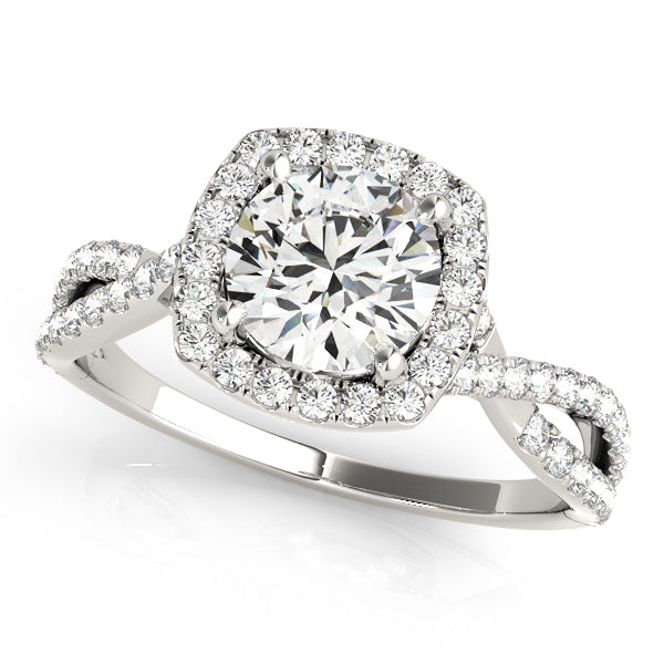 Round Halo Diamond Engagement Ring · 1.17 ct tw