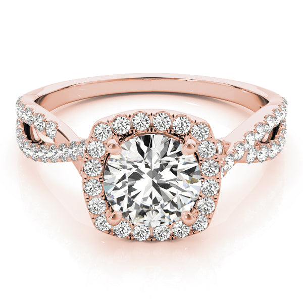 Round Halo Diamond Engagement Ring · 1.17 ct tw