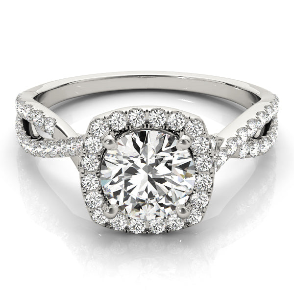 Round Halo Diamond Engagement Ring · 1.17 ct tw